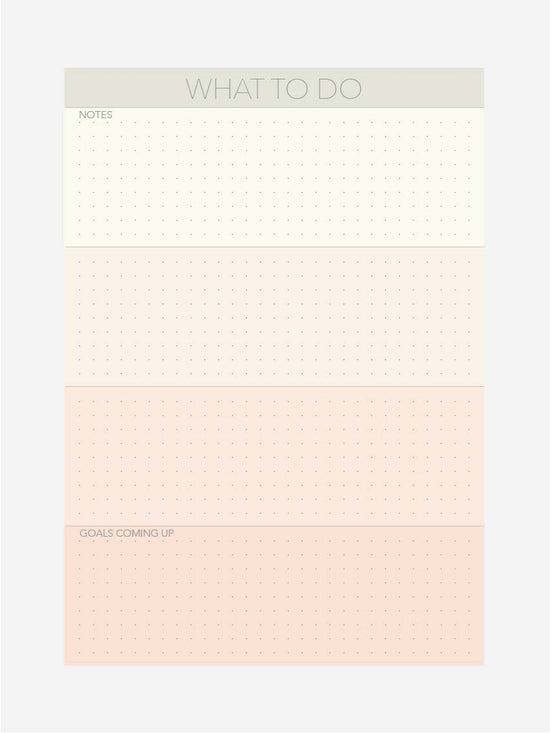 Pink Notepad - WHAT TO DO