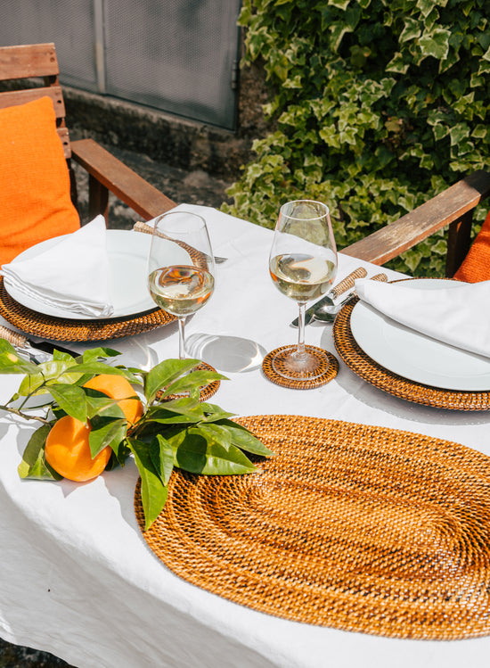 Oval Placemat -  Rattan