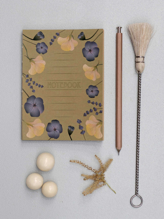 Notebook Amber With Flowers